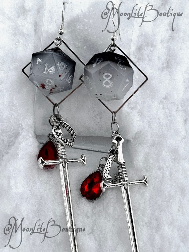 Vampire Dice Earrings