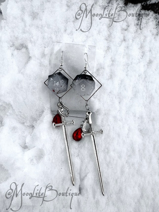 Vampire Dice Earrings