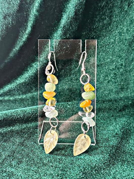 Yellow Leaf Earrings