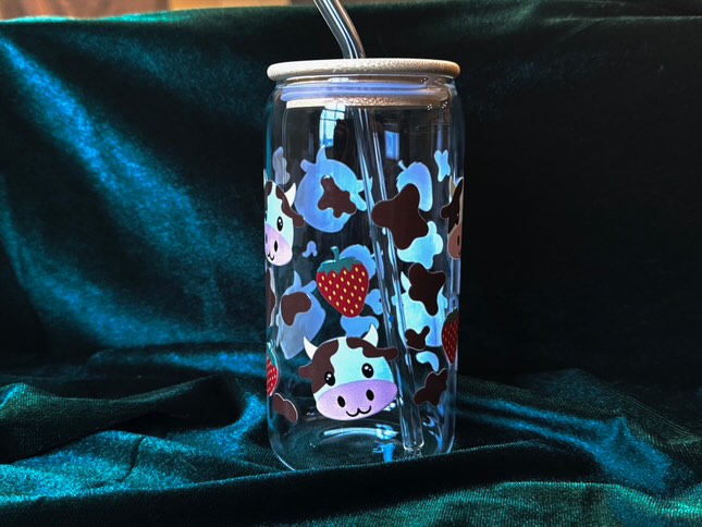 Strawberry Cow 16oz Cup