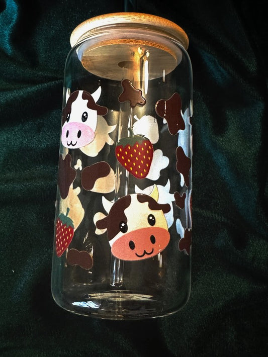 Strawberry Cow 16oz Cup